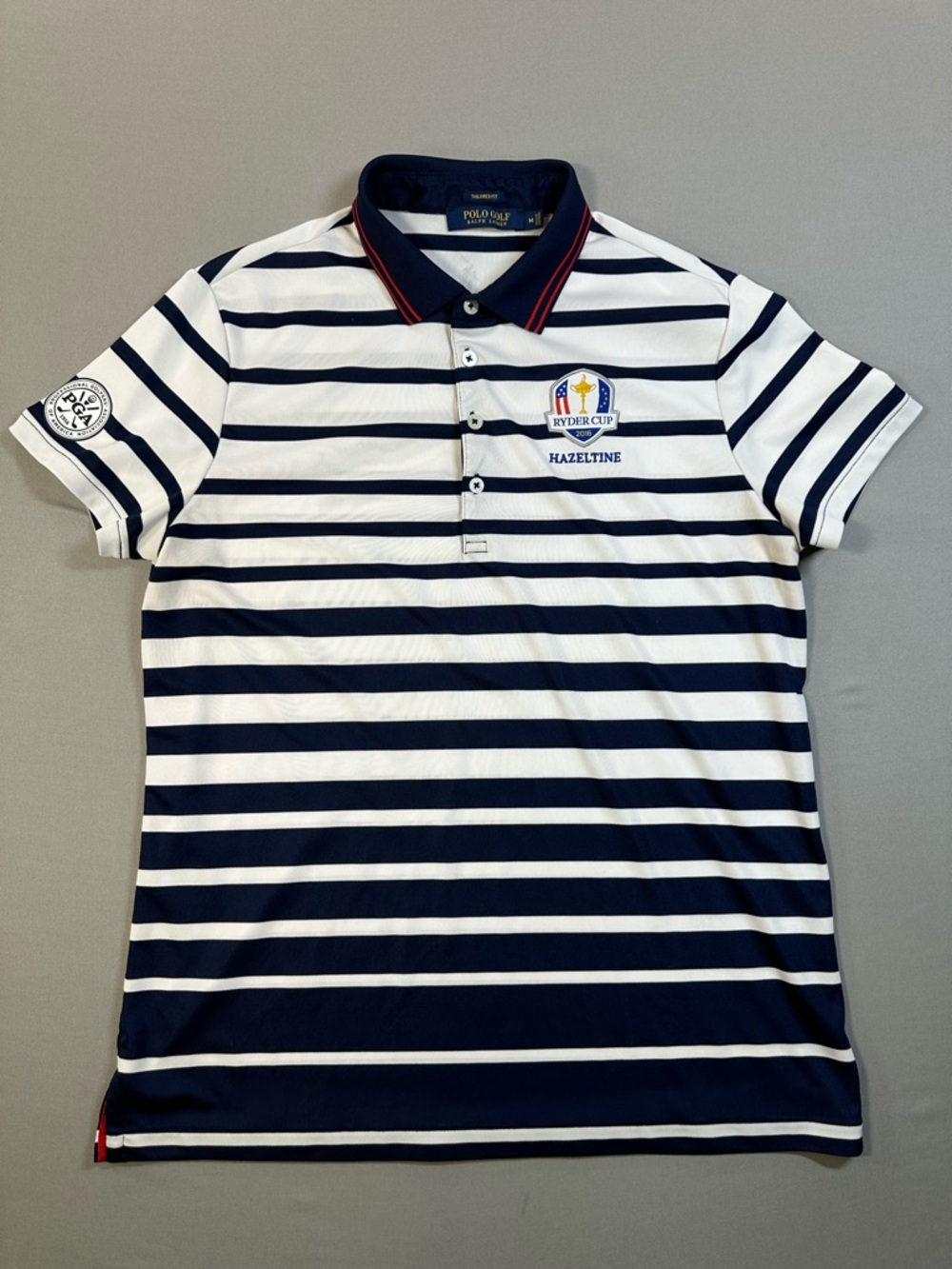 Polo Ralph Lauren 2016 Ryder Cup Hazeltine Striped Short Sleeve Shirt - Mens Med